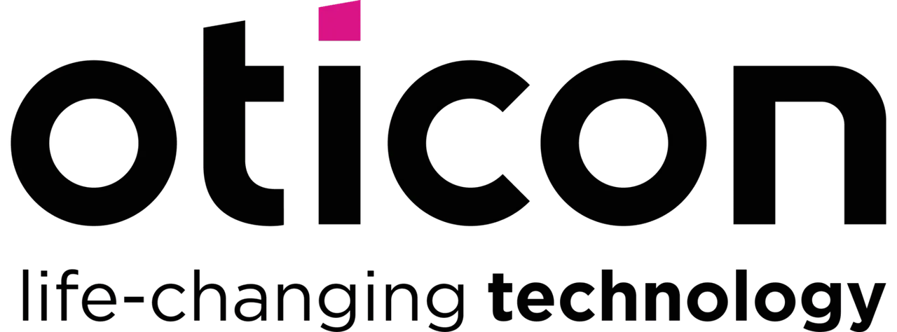 Oticon hearing aid manufacturer logo