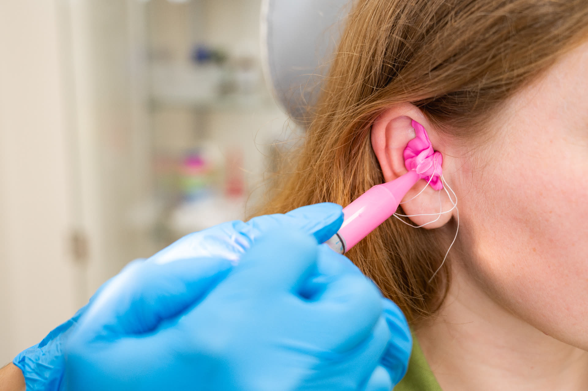 A set of custom-moulded silicone earplugs made from an ear impression at Prestige Hearing